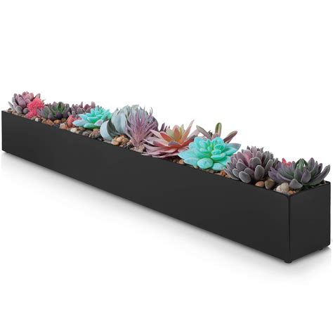 metal planter box long|indoor metal planter boxes.